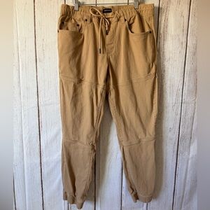 Buffalo David Bitton Men's Tan Drawstring Utility Chinos
